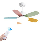 Macarons Bedroom Ceiling Fan with Light - Clowas
